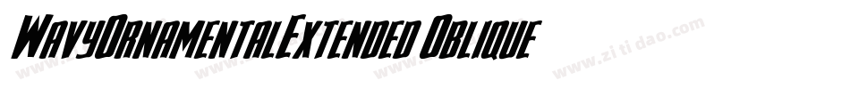 WavyOrnamentalExtended Oblique字体转换